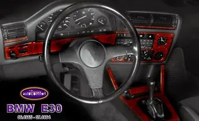 Interior Dash Trim Kit 3M 3D 10-Parts Burl Wood BMW E30 3 SERIES 1985-1994 • $63.87