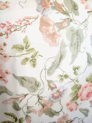 Vintage Laura Ashley Drapes Curtains Floral Lined 84  4 Panels Rod Pocket • $125