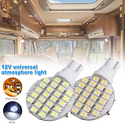 Super Bright LED T10/921/194 24SMD RV Camper Trailer Interior Light Bulbs 12V • $23.49