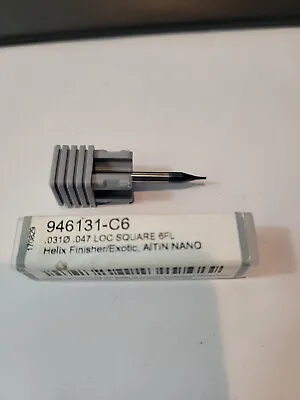 $30 • Buy 1/32  Carbide Square End Mill Finisher/Exotic High Temp Alloys, 3/64 LOC