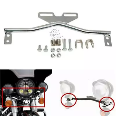 Chrome Motorcycle Light Bar For Yamaha V-Star XVS 950 1100 1300 Classic Custom • $31.30