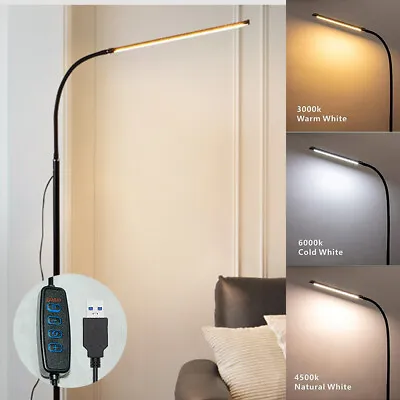 LED Floor Standing Lamp Dimable Warm Cool Day Light Adjustable Work Reading Room • £18.99