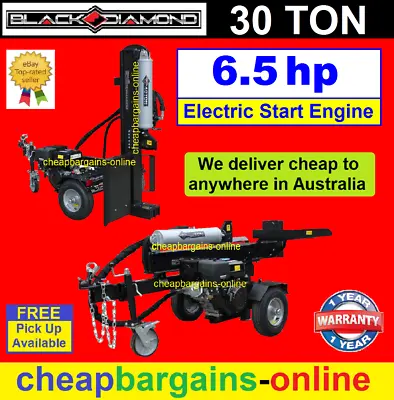 30 Ton HYDRAULIC LOG SPLITTER 30Ton WOOD SPLITTER FIREWOOD ELECTRIC START ENGINE • $2104.99