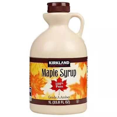 2 X Kirkland Signature 100% Pure Grade A Amber Maple Syrup 1L • £26.99