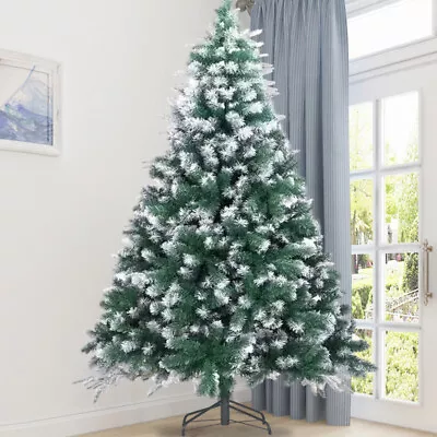 Christmas Tree 1.8M 6FT Xmas Trees Decorations White Snow Flocked 800 Tips AU • $38.99