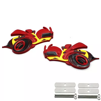 $19.95 • Buy 1 Pair Red Yellow Emblem Car Scat Pack Super Bee Front Grille Badge