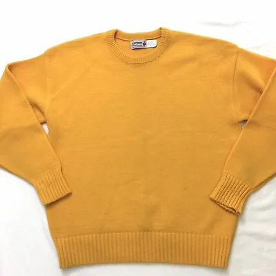 Vintage CLIFF ENGLE Sweater Men L Green Bay Packer Yellow Wool Orlon USA Made • $47.87
