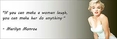 Marilyn Monroe  Make A Woman Laugh  Quote Poster Print 7 X21  On Matte Canvas • $7.55