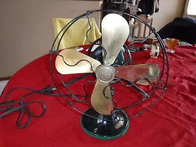 General Electric Whiz Brass Blade Fan (working) • $195