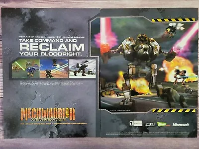Mechwarrior 4 Vengeance PC Game 2000 Big Box Official Promo Ad Art Print Poster • $15.95