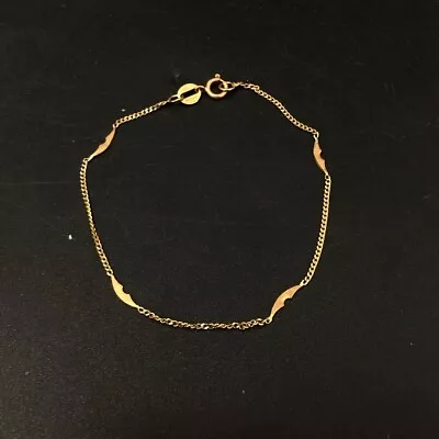 9ct Gold Bracelet 375 Dainty Chain Fine Jewellery Hallmarked 0.83g RMF02-LW • $44.53