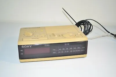 Sony Dream Machine Rare Vintage Woodgrain Alarm Clock Radio AM/FM ICF-C3W  • $12.99