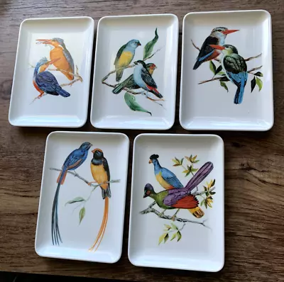 Decorative Crafts Mebel Melamine Bird Trays Made In Italy Set Of 5 Vintage • $24.99