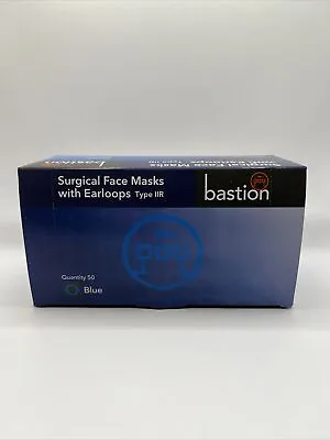 Face Masks Pack Of 50 Blue With Ear Loops Virus Protection • $11.95