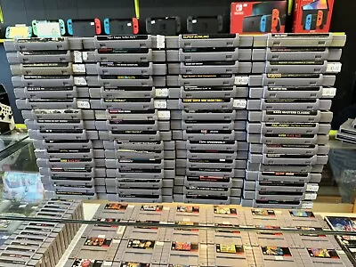 HUGE Lot Of 65 Super Nintendo SNES  Games! All Tested • $420