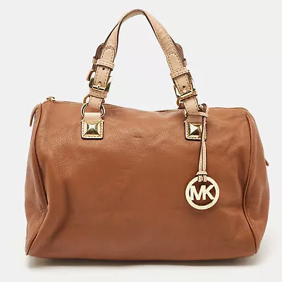 MICHAEL Michael Kors Brown Leather Grayson Boston Bag • $115.50
