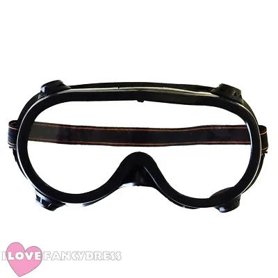 Flying Goggles 1940's Pilot Aviator Or Jockey Horse Racing Fancy Dress Accessory • £7.99