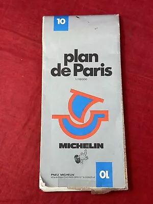 Paris France 1975 Vintage Michelin Road Map Plan De Paris IN FRENCH • $19.95