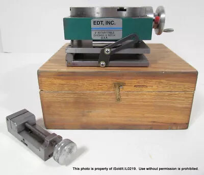 4  Machining DOUBLE ANGLE ROTARY TABLE 4x4 From EDTTCO MFG CO +  VISE & BOX • $144.95