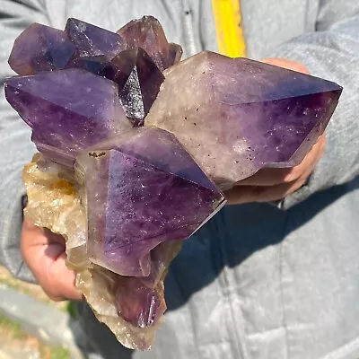 3.66LB Natural Amethyst Point Quartz Crystal Rock Stone Purple Mineral Spe • $0.99