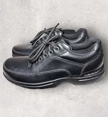 Rockport Men's Eureka Walking Shoes K71218 Black Size 8.5 M Leather Casual • $29.96