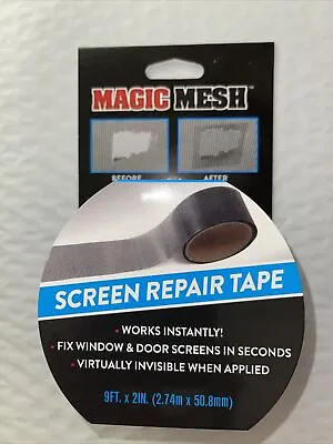 Magic Mesh Screen Repair Tape-9ft X 2in-Strong Adhesive Fix Window Door Screens • $12.06