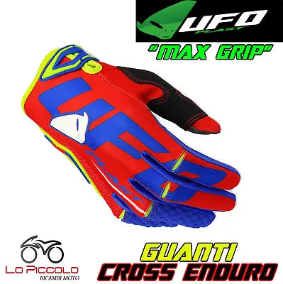 Pair Gloves Protective Cross Enduro MX UFO Blaze Red Size M • $31.07