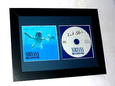 Nirvana Nevermind Kurt Cobain Signature CD Black Frame Signed Mounted Framed • $69.99