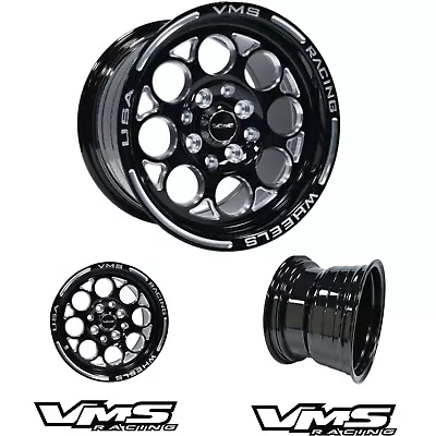 TWO VMS RACING MODULO 15X8 DRAG RACE RIMS WHEELS 5X100 And 5x114.3 ET20 PAIR • $415.95