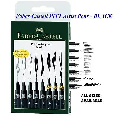 Faber Castell Pitt Artist Pens Black Drawing Artist Pen XSCSFMBSCSB1.5 • £2.50