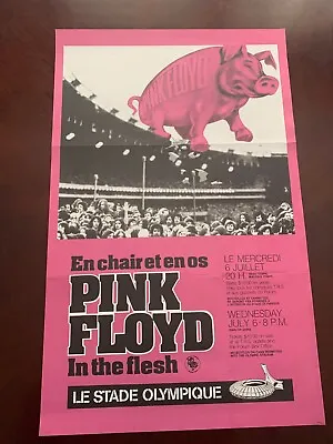 Pink Floyd  In The Flesh Tour Poster 1977 Le Stade Olympique • $10.99