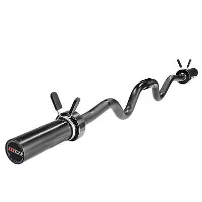 2-Piece Olympic Curl Bar With Collars Black • $37.97