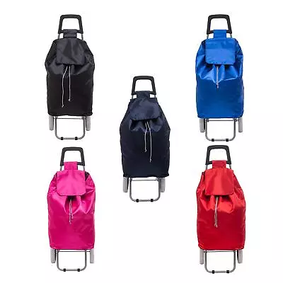 £18 • Buy Extra Large Shopping Trolley Light Weight Strong Folding Cart Shopper 2 Wheels