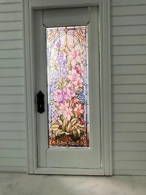 Summer Garden Floral Door  Stained Glass Film Dollhouse Miniature • $6.99