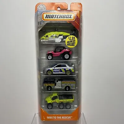 Matchbox 5 Pack With MBX To The Rescue Vehicles Metal Die-cast New • $4.44