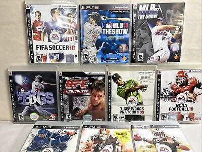 Lot Of 10 Sports Games (PlayStation 3 PS3) FIFA Madden UFC MLB The Show Golf • $6.99