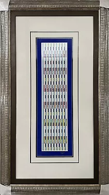 Yaacov Agam Hand Signed & Numbered Silkscreen  Vertical Orchestration  Portfolio • $750