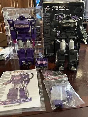 Fans Toys FT-03 Gray Quakewave Toy Dojo Exclusive And Purple Lot • $850