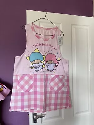 Harajuku / Lolita / Kawaii Little Twin Stars Plaid Apron Dress With Pockets • £50