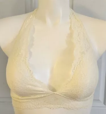 Maidenform Women's White Lace T-Back Bralette Lightly Lined Style DM1126 Size XL • $10.39