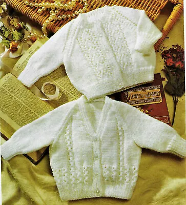 £3 • Buy Baby Knitting Pattern For Easy Knit Cardigans In DK To Fit 6months- 5years  B85
