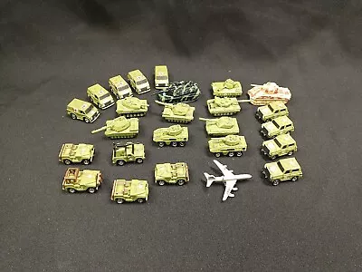 Galoob Micro Machines Military Tanks Planes Trucks Jeep Lot Of 25 USAF Army USMC • $45