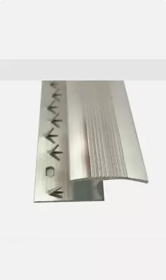 £6.99 • Buy Carpet To Tile / Wood Or Laminate - Silver- Threshold Metal Z Bar Trim