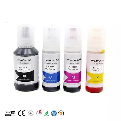 Refill Ink 502 T5021 T03K1 T5022 T03K2 For ET-3750 ET-3760 ET-3800 ET-3830 3843 • $51.28