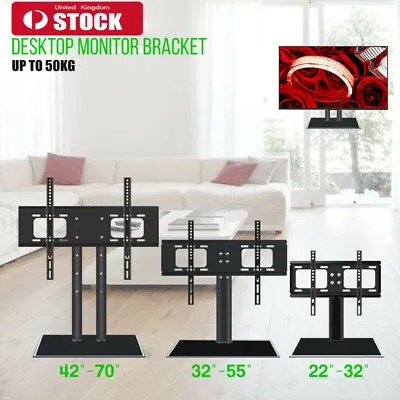 $15.99 • Buy 32  55  70  TV Stand Bracket Table Top Desktop LCD LED Plasma VESA Mount AU