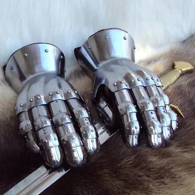 £76 • Buy 16g Medieval Hourglass Gauntlets Armour.  For Re-enactment Stage, Costume & LARP