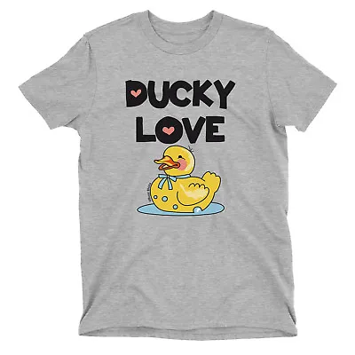 DUCKY LOVE Mens Ladies ORGANIC TShirt Matching Couple Valentines Day Duck Hearts • $11.09