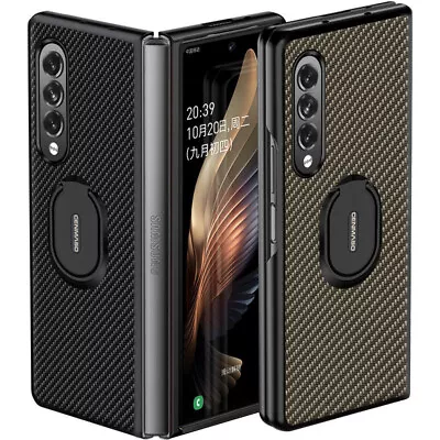 For Samsung Galaxy Z Fold 5 4 3 Shockproof Ring Fiber Kickstand Case Hard Cover • $15.09