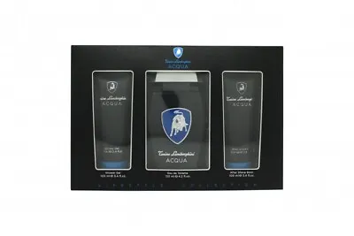 Lamborghini Acqua Gift Set 125ml Edt + 100ml Shower Gel + 100ml Aftershave Balm • £14.46