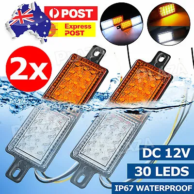 2x 30 LED Bullbar Indicator Lights Front Park DRL Amber For ARB TJM Marker Lamp • $23.85